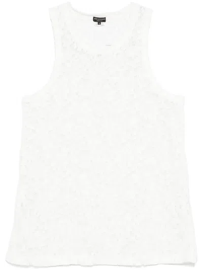 COMME DES GARÇONS HOMME DEUX FLORAL-LACE TANK TOP