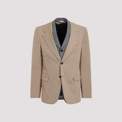 COMME DES GARÇONS HOMME DEUX JACKETS BROWN