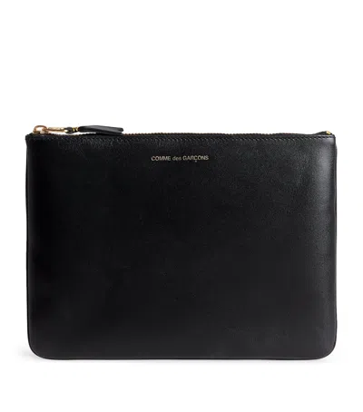 COMME DES GARÇONS LARGE LEATHER ZIPPED POUCH