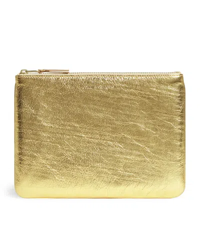 COMME DES GARÇONS LARGE LEATHER ZIPPED POUCH