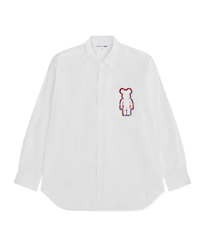 COMME DES GARÇONS X MEDICOM TOY LOGO-PRINTED COTTON SHIRT