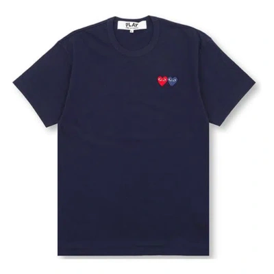 COMME DES GARÇONS PLAY COMME des GARCONS PLAY Basic T-Shirt Two Emblems 'Navy'