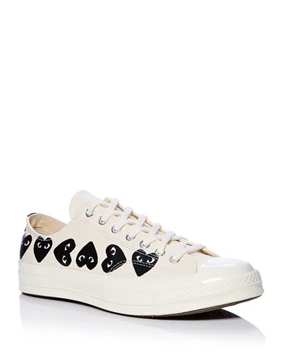 COMME DES GARÇONS PLAY COMME DES GARCONS MEN'S LOW TOP LACE UP SNEAKERS