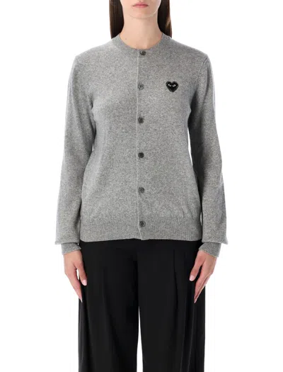 COMME DES GARÇONS PLAY COMME DES GARÇONS PLAY COMME DES GARÇONS PLAY WOOL CARDIGAN WITH CRYSTAL HEART