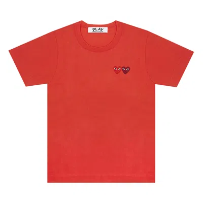 COMME DES GARÇONS PLAY COMME DES GARÇONS PLAY DOUBLE HEART T-SHIRT 'RED'