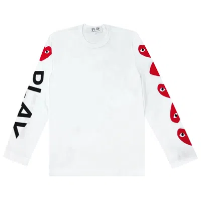 COMME DES GARÇONS PLAY COMME DES GARÇONS PLAY HEART PRINT T-SHIRT 'WHITE'