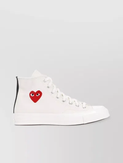 COMME DES GARÇONS PLAY COTTON HIGH-TOP SNEAKERS