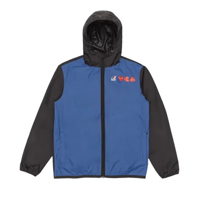 COMME DES GARÇONS PLAY COMME DES GARÇONS PLAY K-WAY HOODIE FULL ZIP 'BLUE/BLACK'