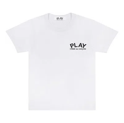 COMME DES GARÇONS PLAY COMME des GARCONS PLAY Kawakubo Rei Alphabet Logo Printing Short Sleeve White