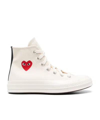 COMME DES GARÇONS PLAY LACE-UP HIGH-TOP CASUAL SHOES
