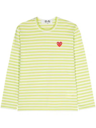 COMME DES GARÇONS PLAY STRIPED T-SHIRT
