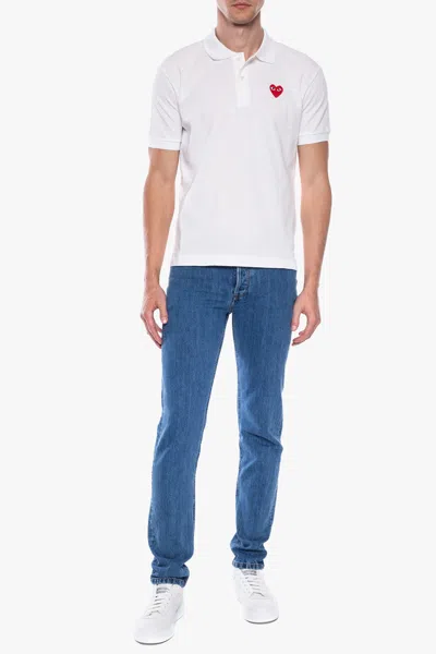 COMME DES GARÇONS PLAY COMME DES GARÇONS PLAY LOGO-PATCHED POLO SHIRT