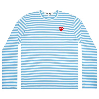 COMME DES GARÇONS PLAY COMME DES GARÇONS PLAY PASTELLE STRIPED LONG-SLEEVE SHIRT 'BLUE'