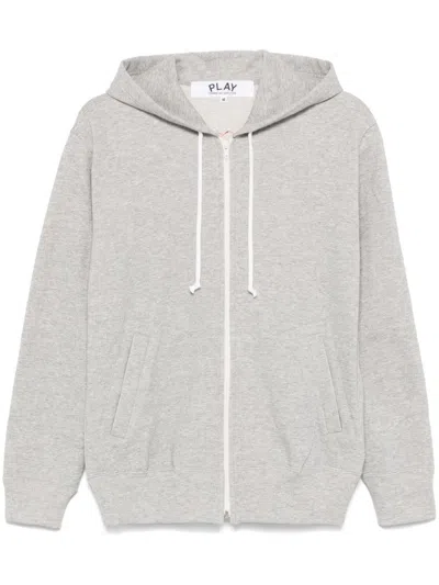 COMME DES GARÇONS PLAY SIGNATURE HEART-PATCH HOODIE