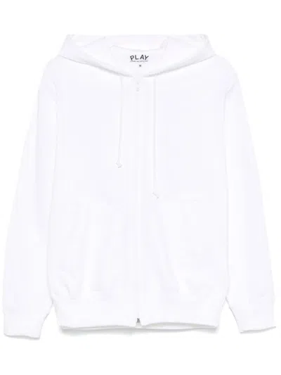 COMME DES GARÇONS PLAY SIGNATURE HEART-PATCH HOODIE