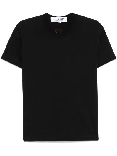 COMME DES GARÇONS PLAY SIGNATURE HEART-PATCH T-SHIRT