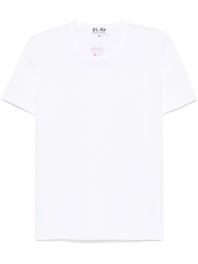 COMME DES GARÇONS PLAY SIGNATURE HEART-PATCH T-SHIRT