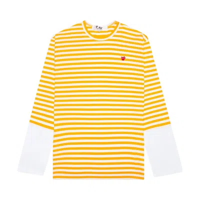 COMME DES GARÇONS PLAY COMME DES GARÇONS PLAY STRIPE T-SHIRT 'YELLOW'