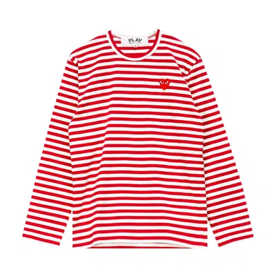 COMME DES GARÇONS PLAY COMME DES GARÇONS PLAY STRIPED T-SHIRT 'RED/WHITE'
