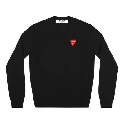 COMME DES GARÇONS PLAY COMME des GARCONS PLAY V-Neck Pullover Red Emblem 'Black'