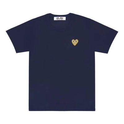 COMME DES GARÇONS PLAY (WMNS) COMME des GARCONS PLAY Basic T-Shirt Gold Emblem 'Navy'