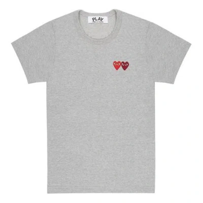 COMME DES GARÇONS PLAY (WMNS) COMME des GARCONS PLAY Basic T-Shirt Two Emblems 'Grey'