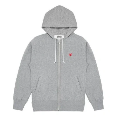 COMME DES GARÇONS PLAY (WMNS) COMME des GARCONS PLAY Small Emblem Zip Hooded Sweatshirt 'Grey'