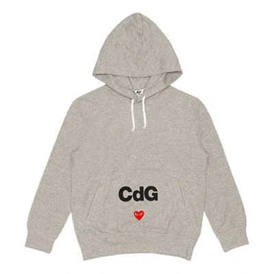 COMME DES GARÇONS PLAY (WMNS) COMME des GARCONS PLAY x CDG Logo Drawstring Hoodie 'Grey'