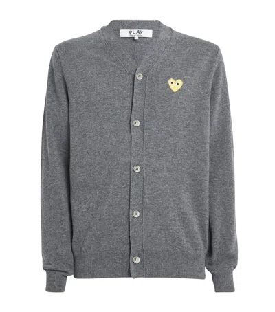 COMME DES GARÇONS PLAY WOOL HEART CARDIGAN