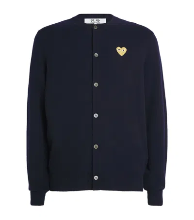 COMME DES GARÇONS PLAY WOOL HEART CARDIGAN