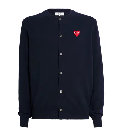 COMME DES GARÇONS PLAY WOOL HEART CARDIGAN