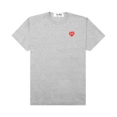 COMME DES GARÇONS PLAY COMME DES GARÇONS PLAY X INVADER HEART TEE 'GREY'