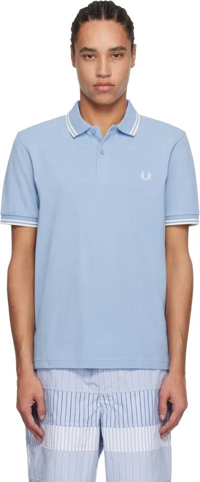 COMME DES GARÇONS SHIRT BLUE FRED PERRY EDITION 'STRONG WILL' M3600 POLO