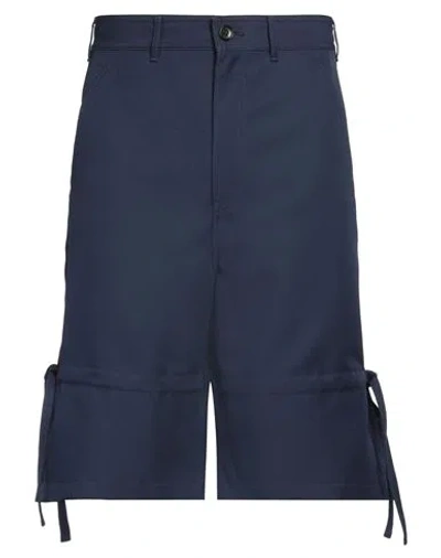 COMME DES GARÇONS SHIRT COMME DES GARÇONS SHIRT MAN SHORTS & BERMUDA SHORTS MIDNIGHT BLUE SIZE L POLYESTER