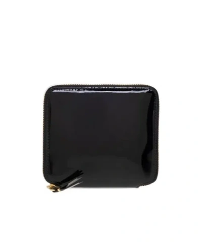 COMME DES GARÇONS COMME DES GARÇONS WALLET PATENT POLKA DOT ZIPPED WALLET