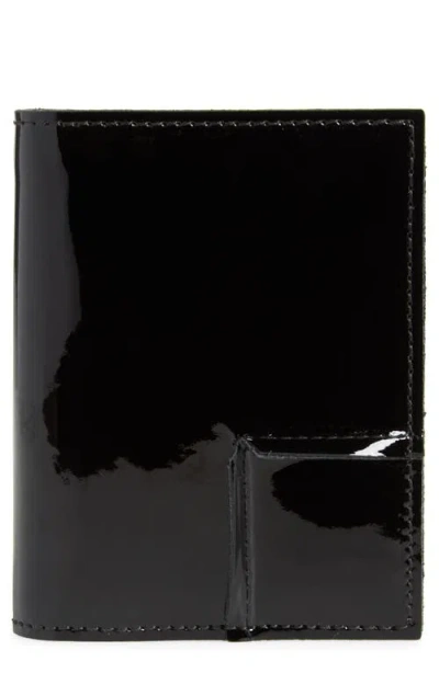 COMME DES GARÇONS COMME DES GARÇONS WALLETS REVERSED CORNER PATENT LEATHER CARD CASE
