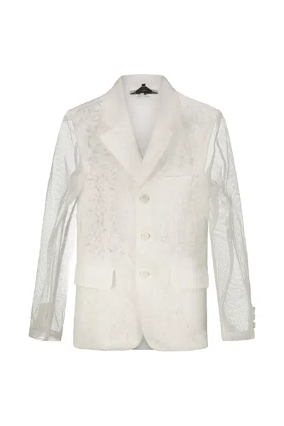 COMME DES GARÇONS COMME DES GARÇONS WHITE BLAZER