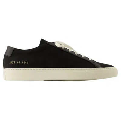 COMMON PROJECTS ACHILLES IN CANVAS SNEAKERS - COMMON PROJECTS - LEATHER - BLACK