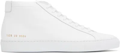 COMMON PROJECTS WHITE ORIGINAL ACHILLES MID SNEAKERS