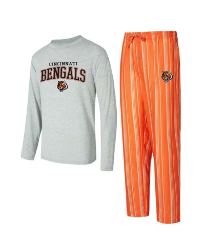 CONCEPTS SPORT MEN'S CINCINNATI BENGALS PETITION LONG SLEEVE T-SHIRT PANTS SLEEP SET