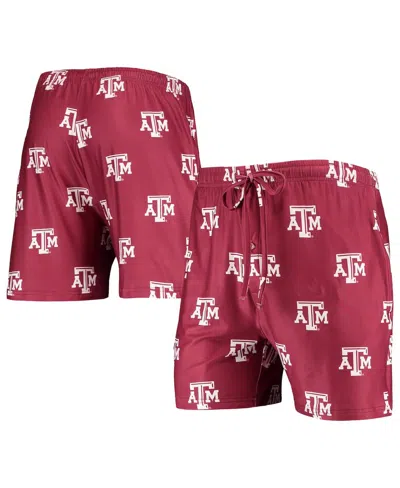CONCEPTS SPORT MEN'S CONCEPTS SPORT MAROON TEXAS A&M AGGIES FLAGSHIP ALLOVER PRINT JAM SHORTS