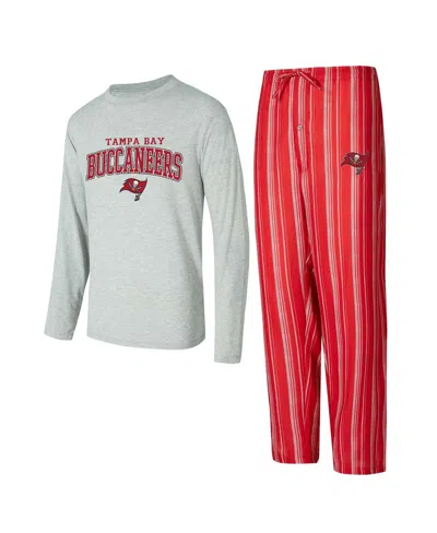 CONCEPTS SPORT MEN'S TAMPA BAY BUCCANEERS PETITION LONG SLEEVE T-SHIRT PANTS SLEEP SET