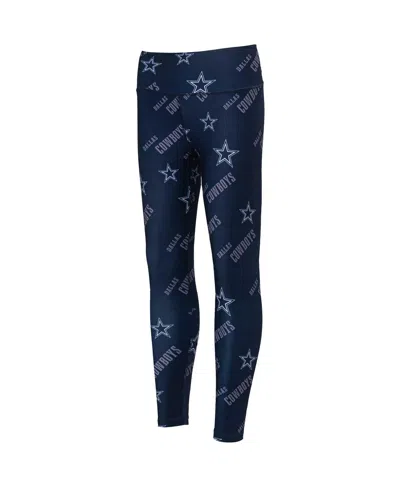 CONCEPTS SPORT WOMEN'S CONCEPTS SPORT NAVY DALLAS COWBOYS BREAKTHROUGH ALLOVER PRINT LEGGINGS
