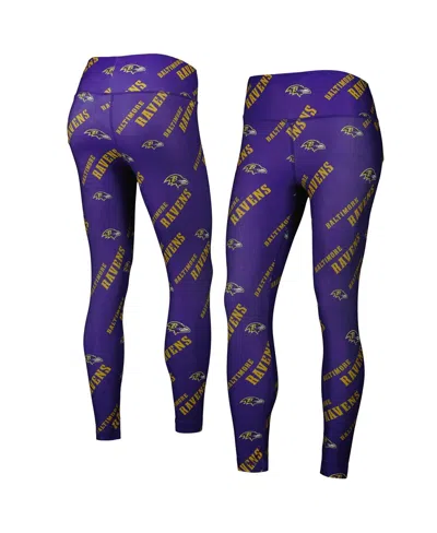 CONCEPTS SPORT WOMEN'S CONCEPTS SPORT PURPLE BALTIMORE RAVENS BREAKTHROUGH ALLOVER PRINT LEGGINGS