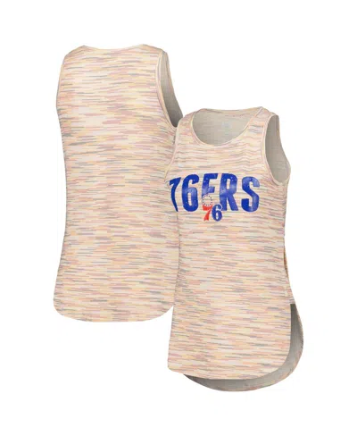 CONCEPTS SPORT WOMEN'S CONCEPTS SPORT WHITE PHILADELPHIA 76ERS SUNRAY TANK TOP