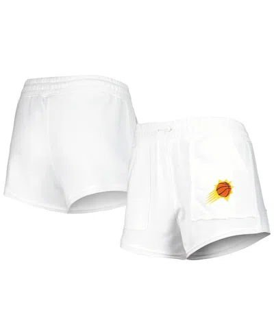CONCEPTS SPORT WOMEN'S CONCEPTS SPORT WHITE PHOENIX SUNS SUNRAY SHORTS