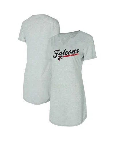 CONCEPTS SPORT WOMEN'S GRAY ATLANTA FALCONS PETITION KNIT NIGHTSHIRT