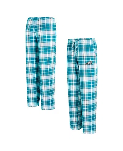 CONCEPTS SPORT WOMEN'S MIDNIGHT GREEN/WHITE PHILADELPHIA EAGLES ASHFORD PLAID KNIT PANTS