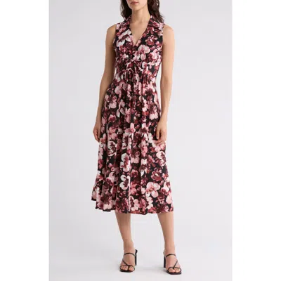 CONNECTED APPAREL CONNECTED APPAREL SCRUNCH BODICE MIDI DRESS