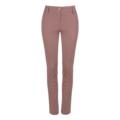 CONQUISTA WOMEN'S PINK CHIC MAUVE TENCEL-BLEND TROUSERS
